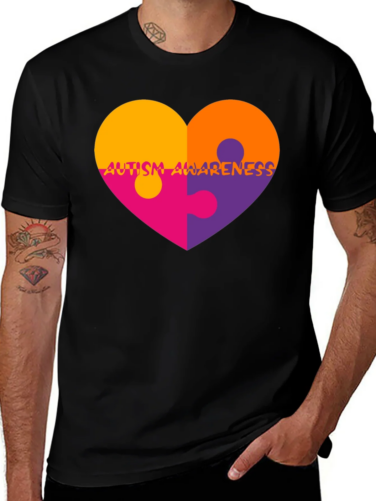 Autism Awareness Heart Puzzle T-Shirt product image 1