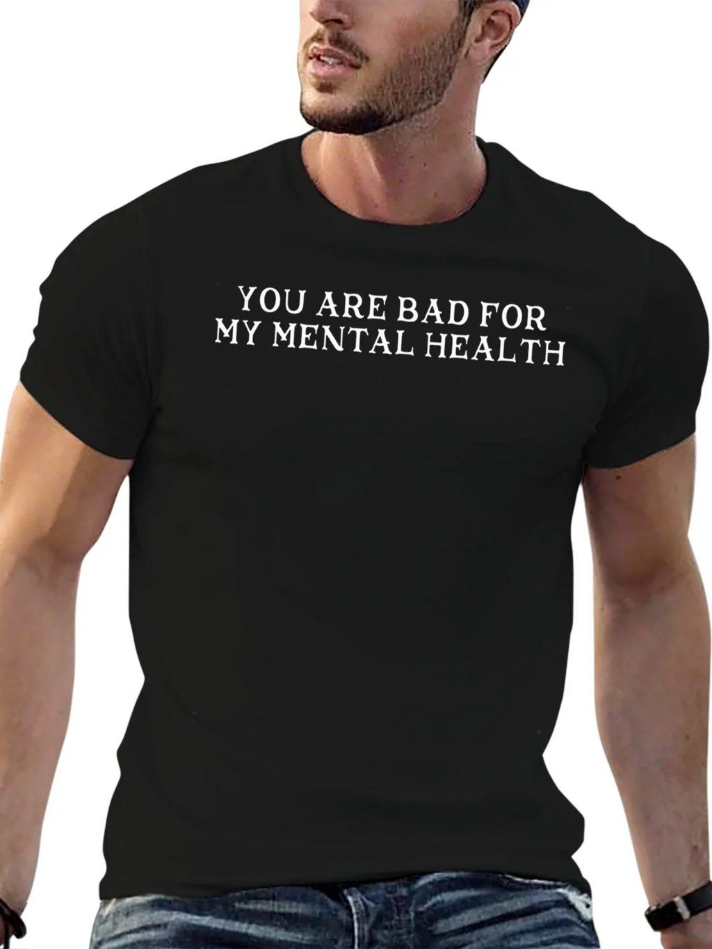 Humorous Bad For My Mental Health Black T-Shirt product image 9