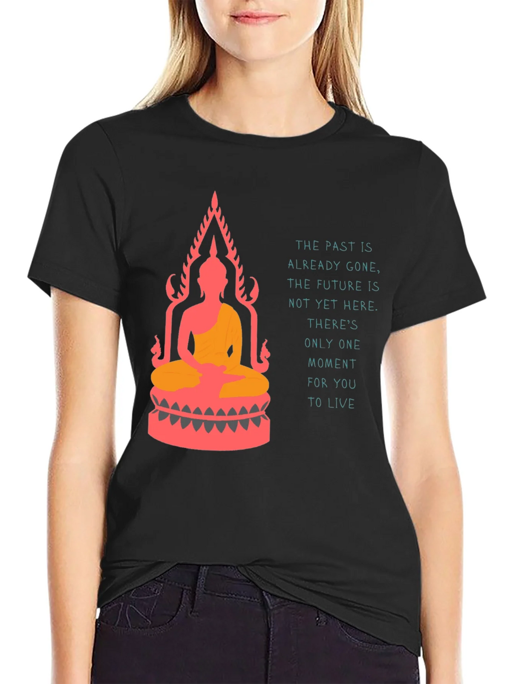 Buddha T-Shirt: Live in the Moment Graphic Tee product image 5