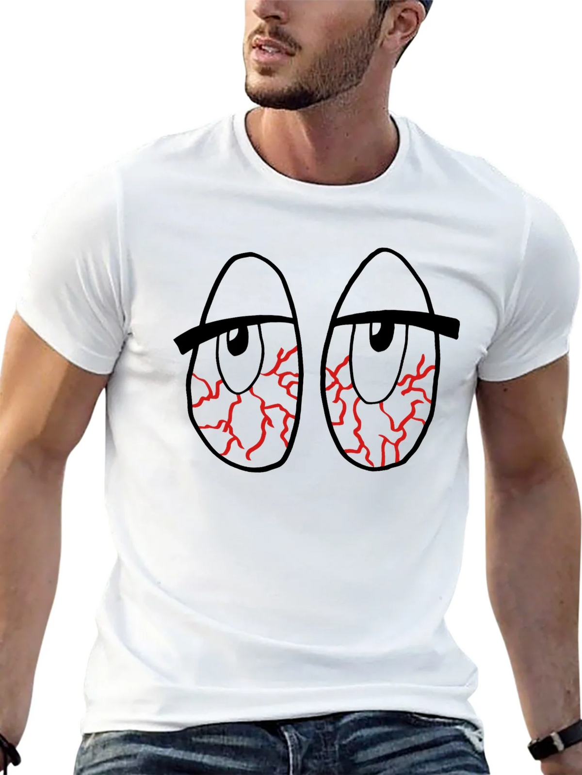 Red Eye Graphic Black T-Shirt product image 4