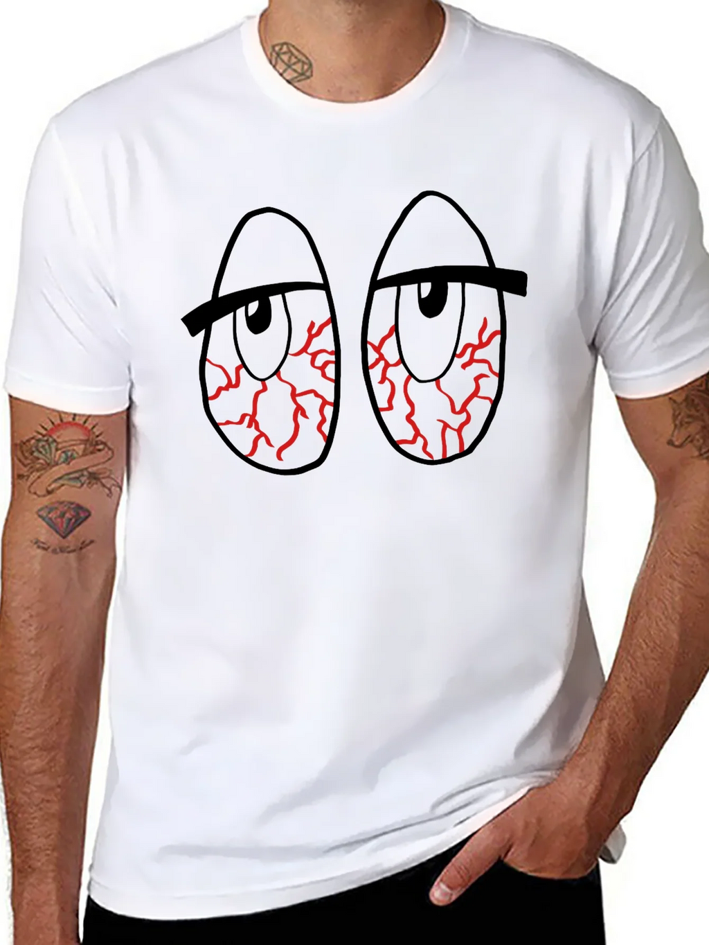 Red Eye Graphic Black T-Shirt product image 10