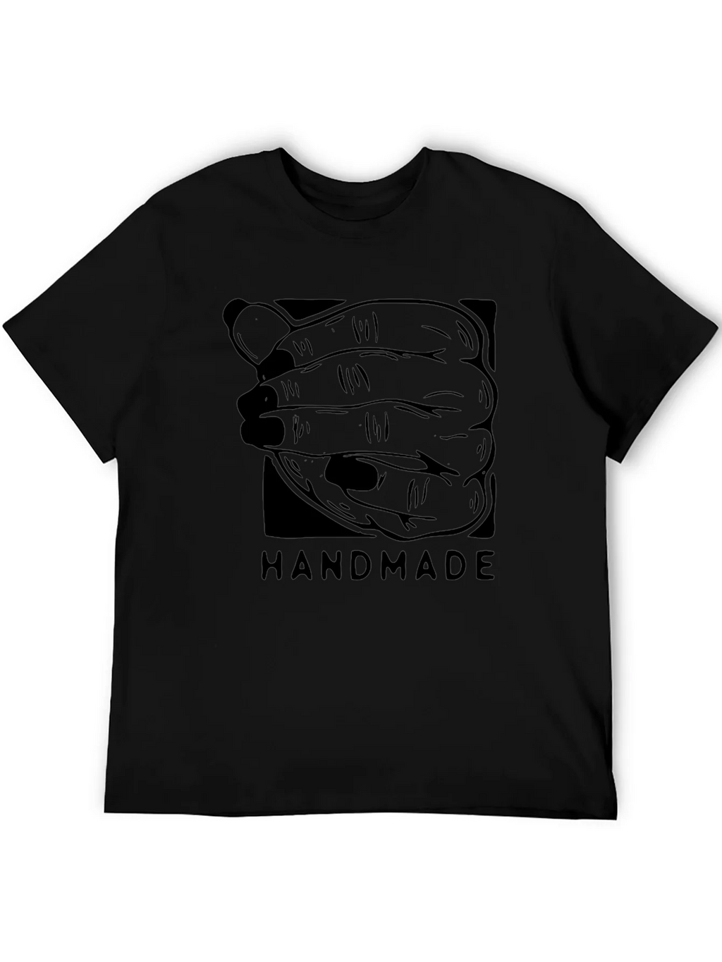 Handmade Graphic Tee - Black Cotton product image 8