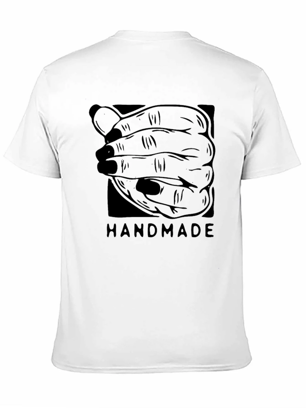 Handmade Graphic Tee - Black Cotton product image 2