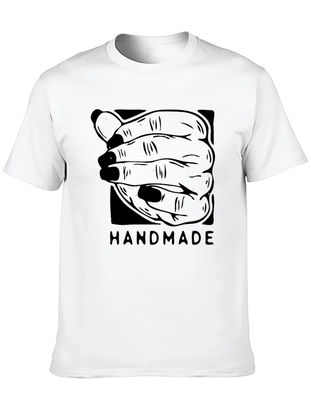Handmade Graphic Tee - Black Cotton product image 12