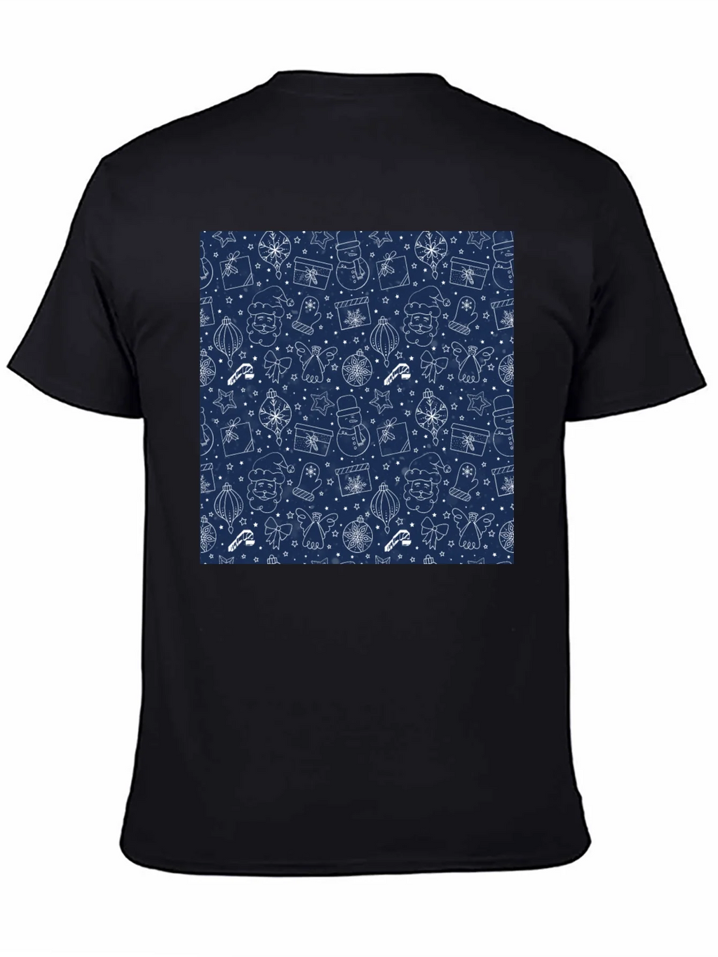 Festive Holiday Print T-Shirt - Mens Black Tee product image 7