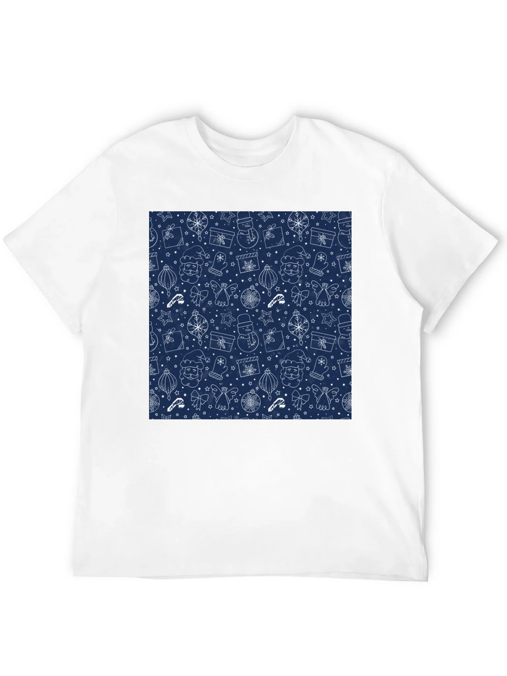 Festive Holiday Print T-Shirt - Mens Black Tee product image 3