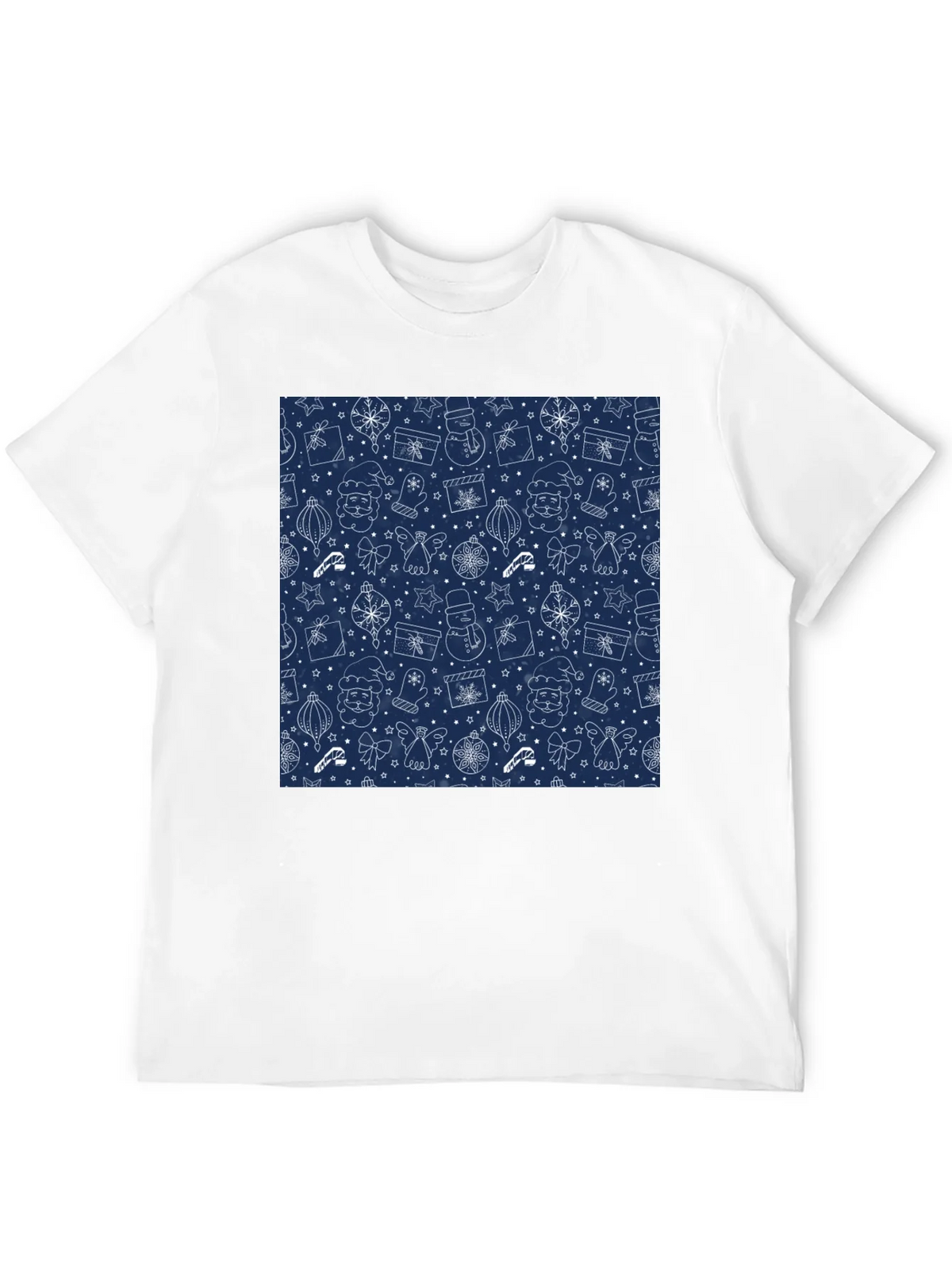 Festive Holiday Print T-Shirt - Mens Black Tee product image 3