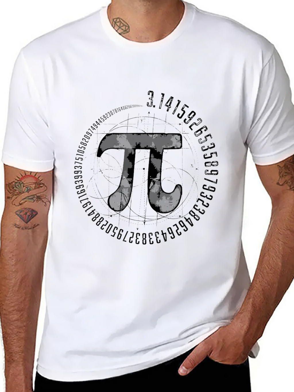 Math Pi Symbol Graphic Tee - Black product image 10