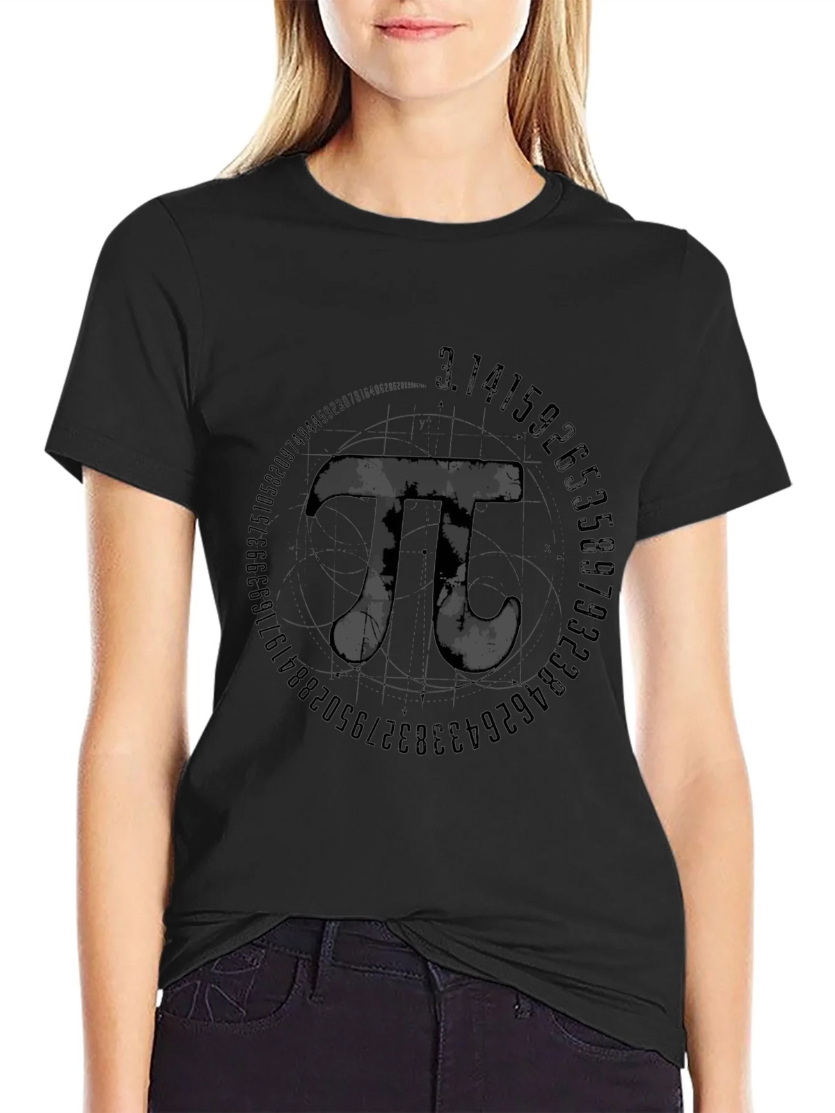 Math Pi Symbol Graphic Tee - Black product image 5