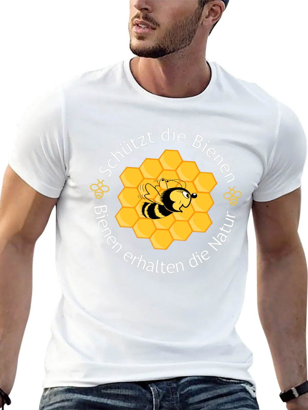 Save the Bees Graphic Tee - Black Cotton product image 4