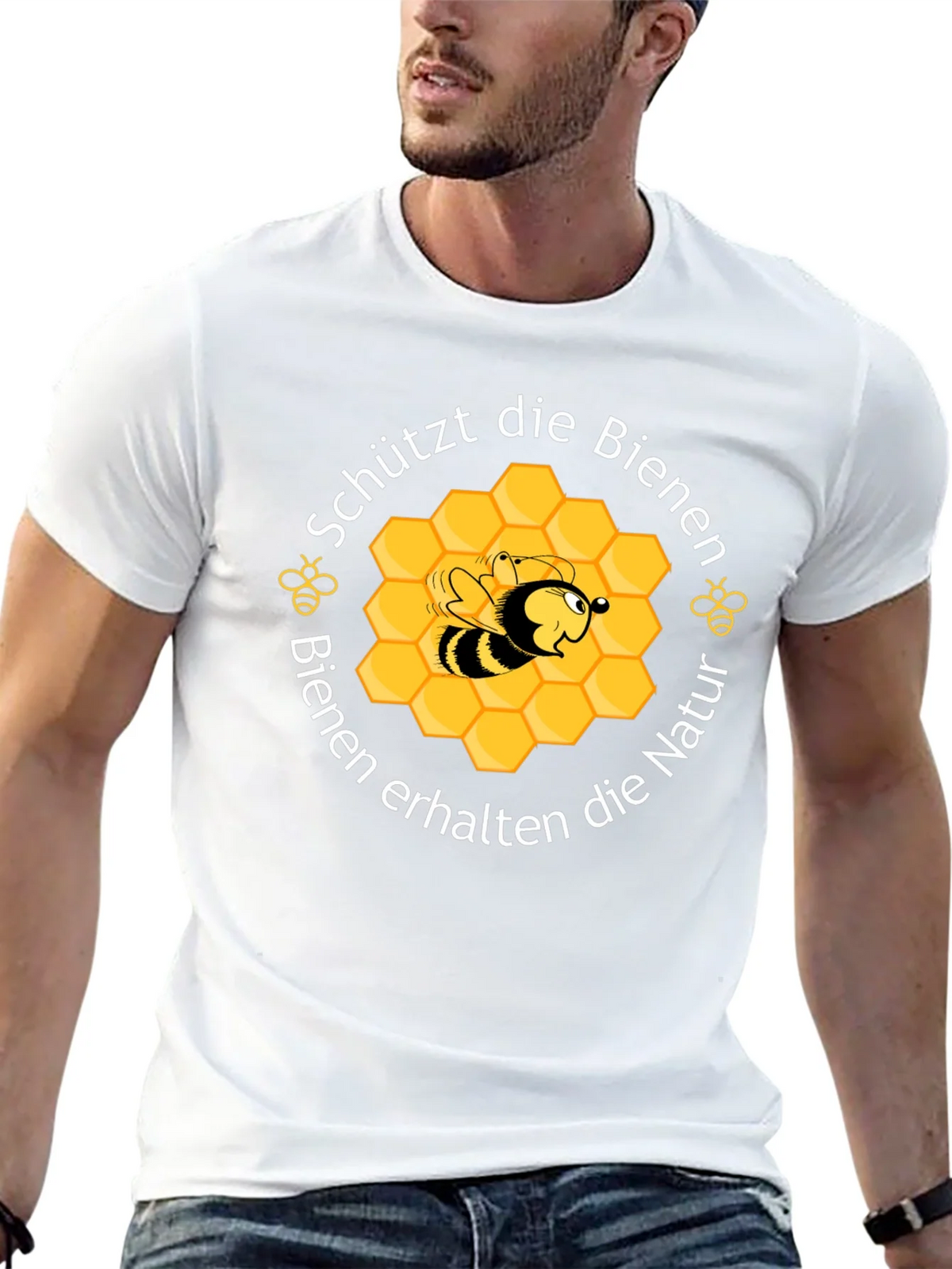 Save the Bees Graphic Tee - Black Cotton product image 4