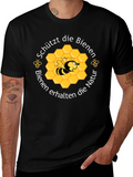 Save the Bees Graphic Tee - Black Cotton product image 1
