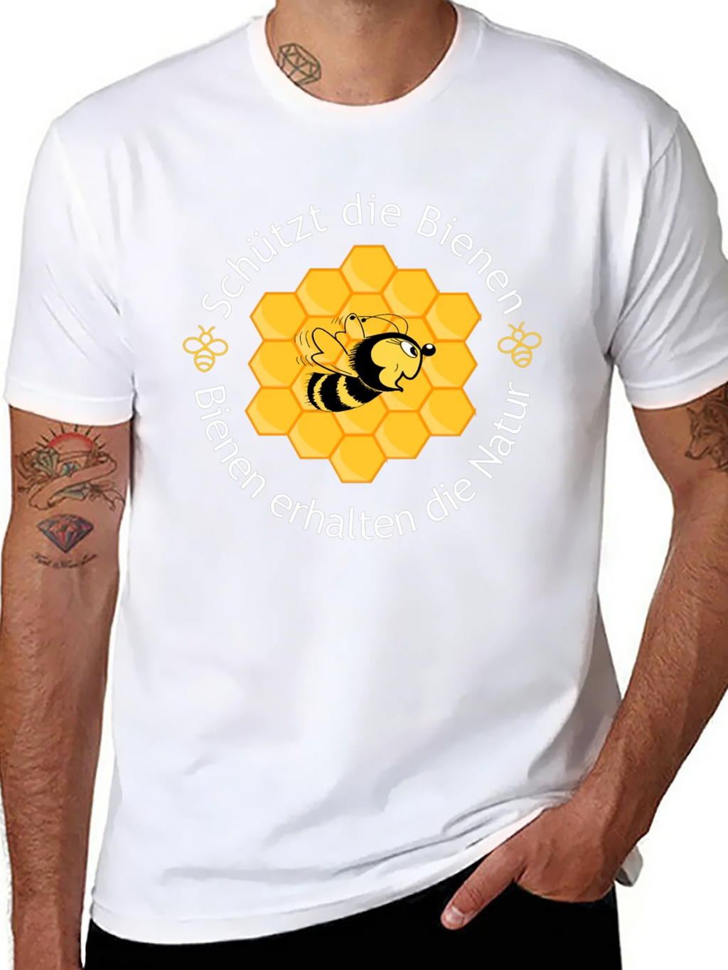 Save the Bees Graphic Tee - Black Cotton product image 10