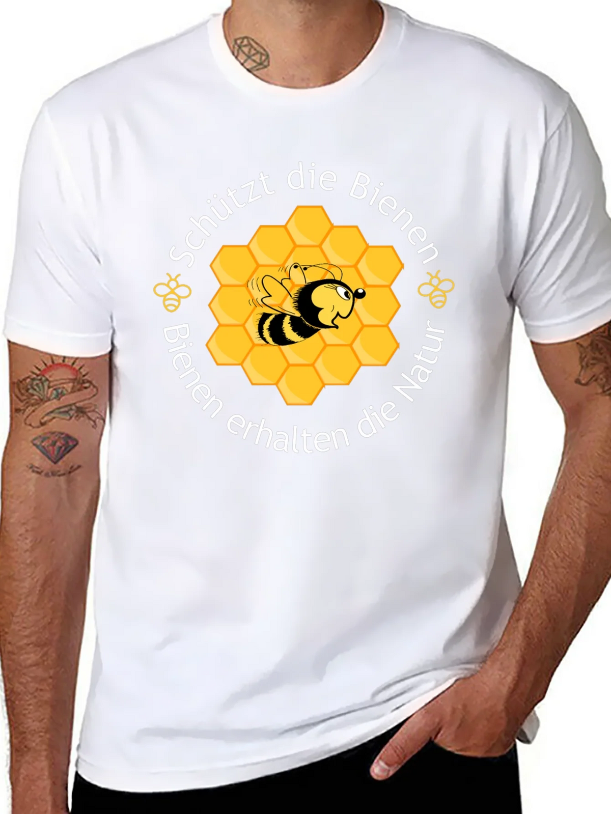 Save the Bees Graphic Tee - Black Cotton product image 10