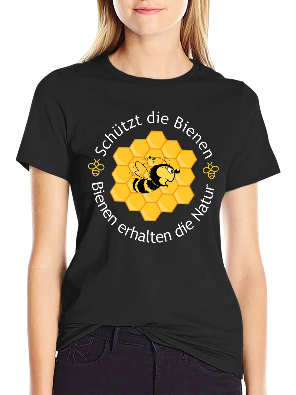 Save the Bees Graphic Tee - Black Cotton product image 5