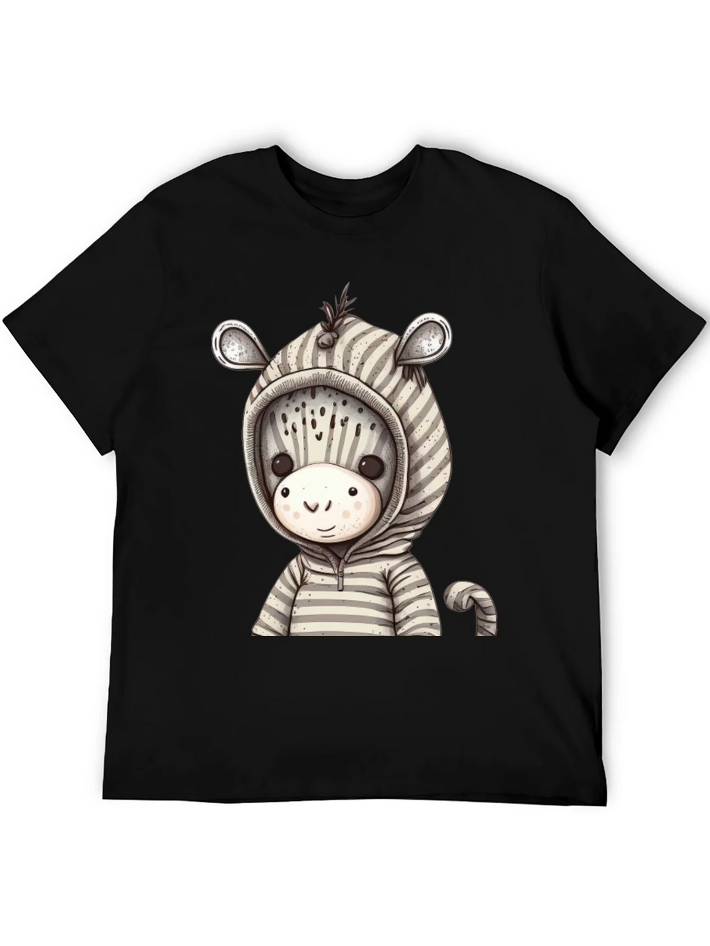 Zebra Hoodie T-Shirt: Cute Cartoon Animal Tee product image 8