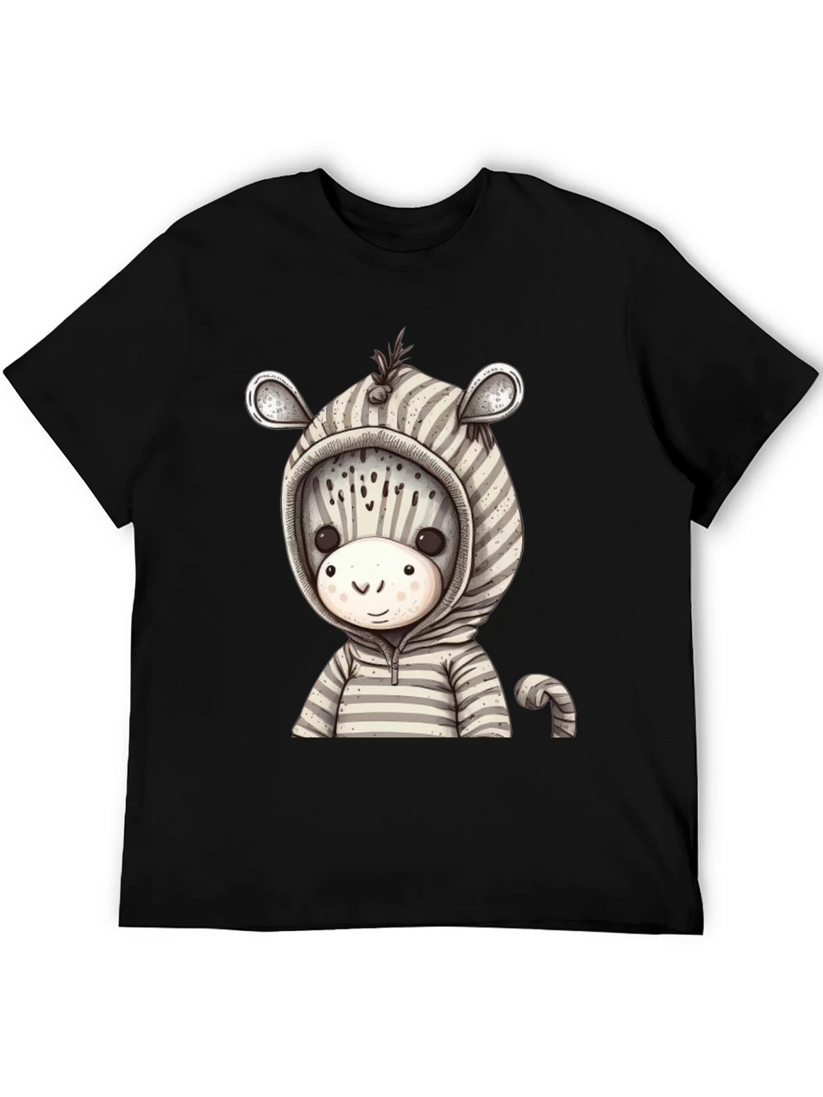Zebra Hoodie T-Shirt: Cute Cartoon Animal Tee product image 8