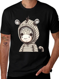 Zebra Hoodie T-Shirt: Cute Cartoon Animal Tee product image 1