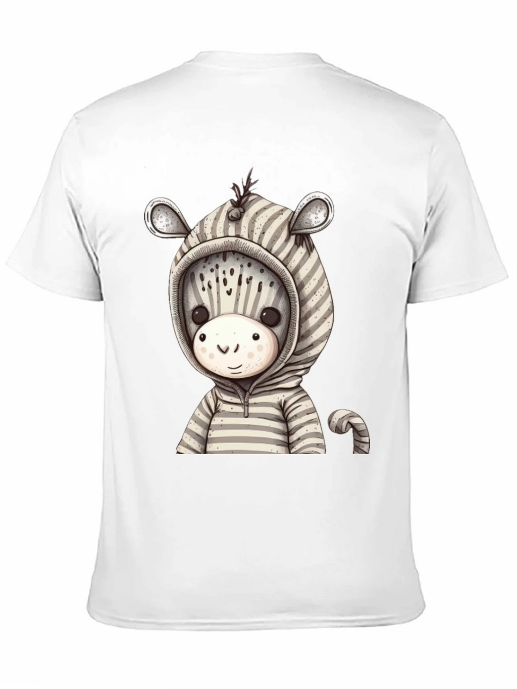 Zebra Hoodie T-Shirt: Cute Cartoon Animal Tee product image 2