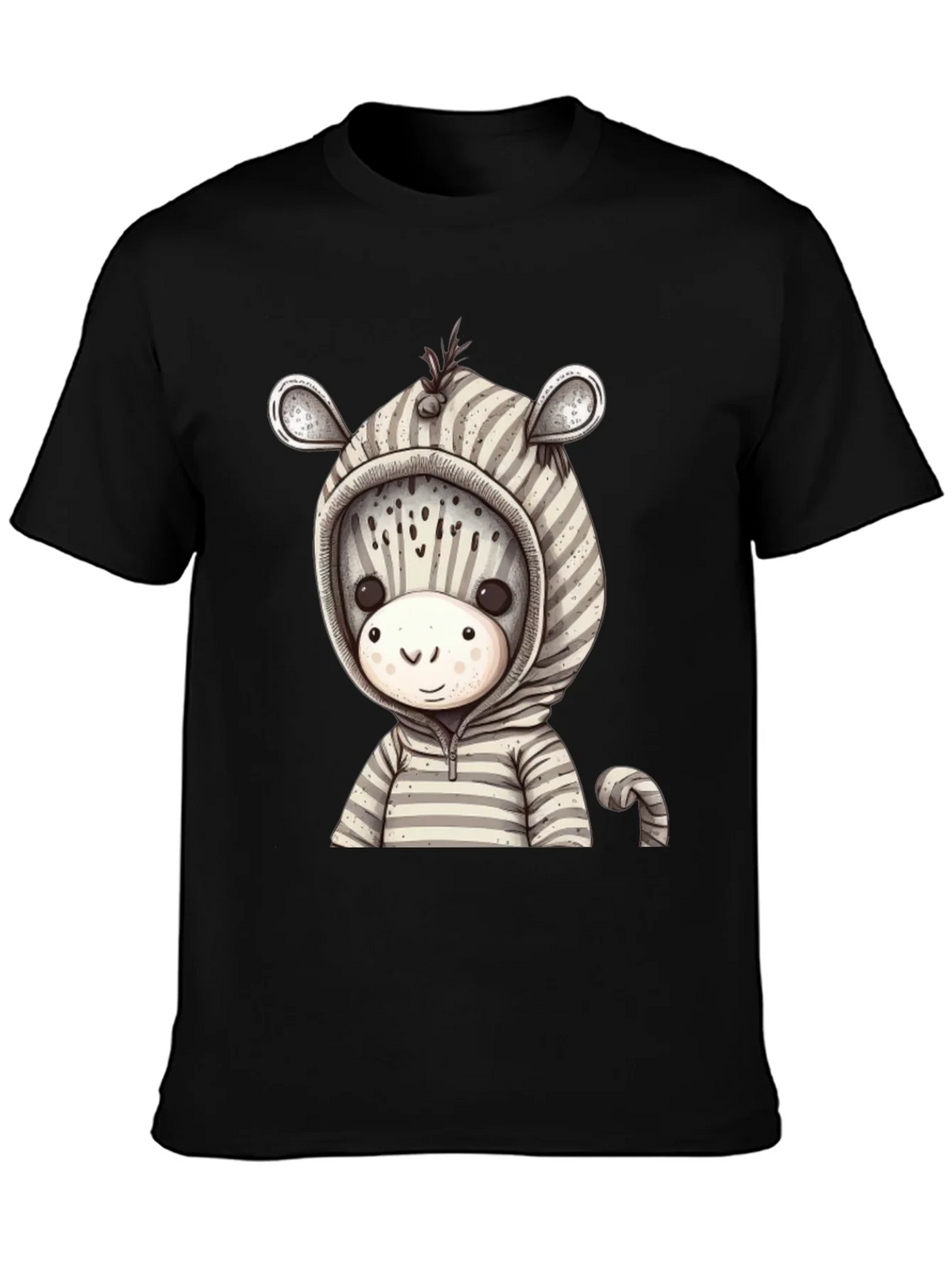 Zebra Hoodie T-Shirt: Cute Cartoon Animal Tee product image 6