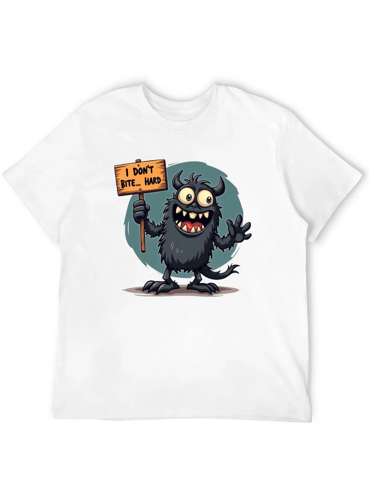 Funny Monster Graphic Tee - I Dont Bite... Hard product image 3