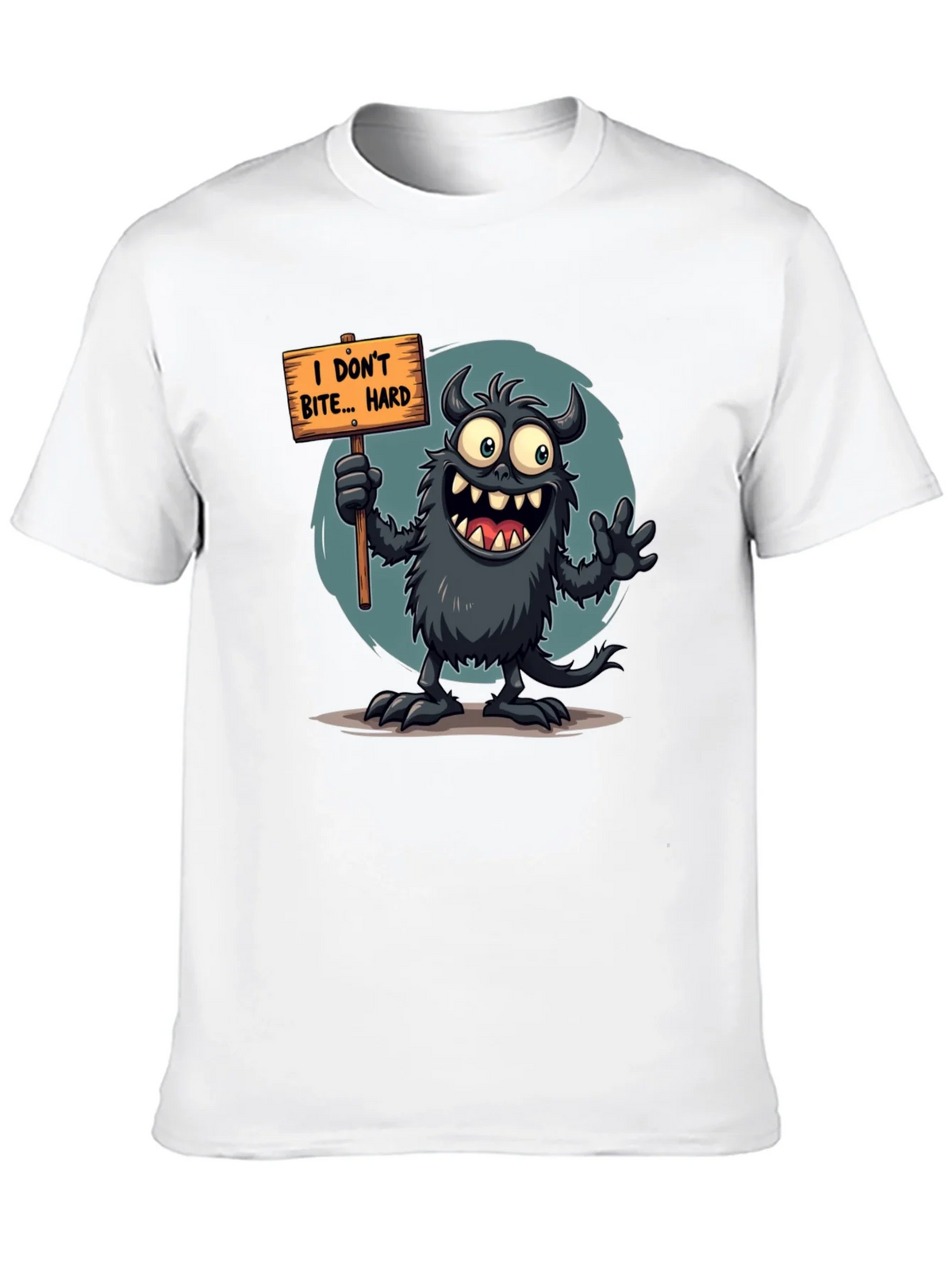 Funny Monster Graphic Tee - I Dont Bite... Hard product image 12