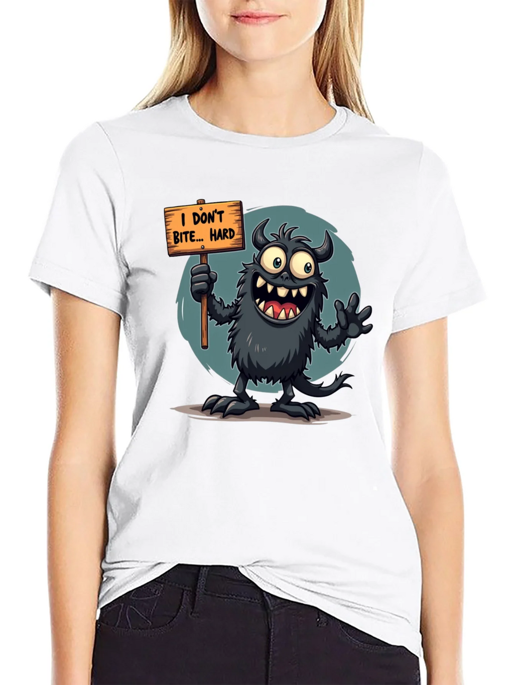 Funny Monster Graphic Tee - I Dont Bite... Hard product image 11