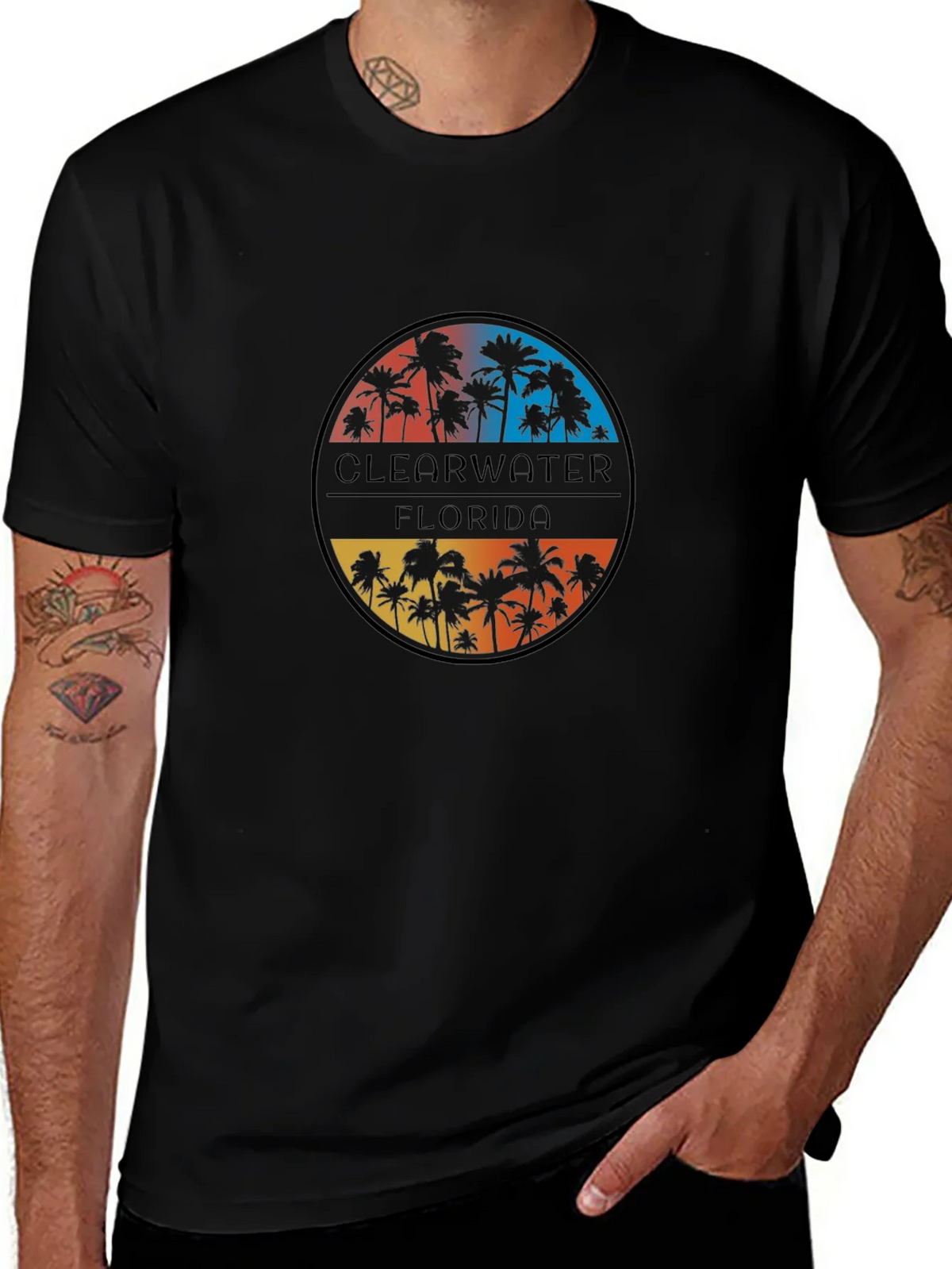 Clearwater Florida Palm Tree T-Shirt product image 1