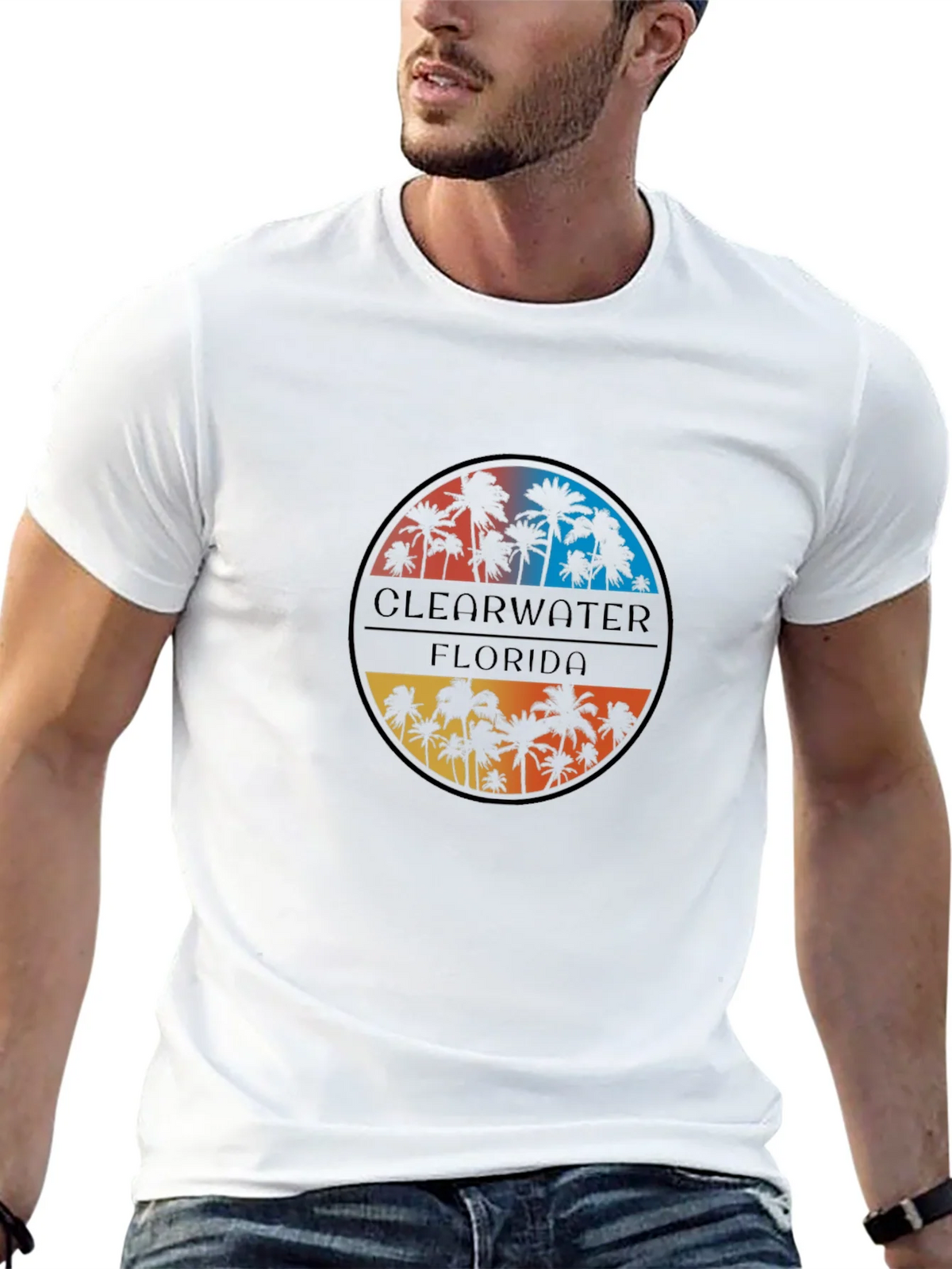 Clearwater Florida Palm Tree T-Shirt product image 4