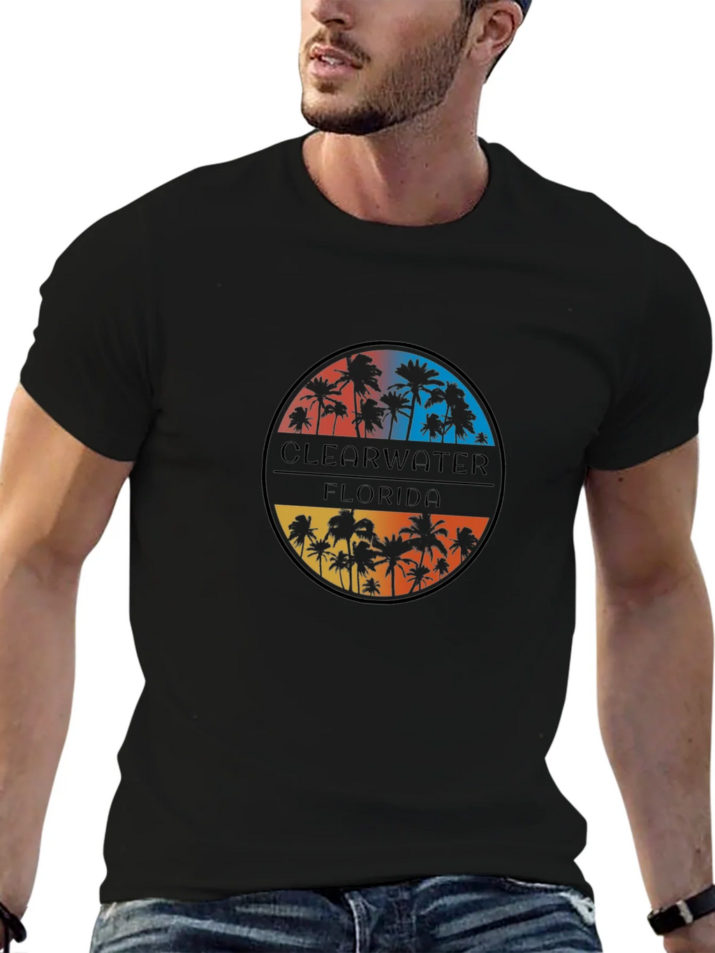Clearwater Florida Palm Tree T-Shirt product image 9