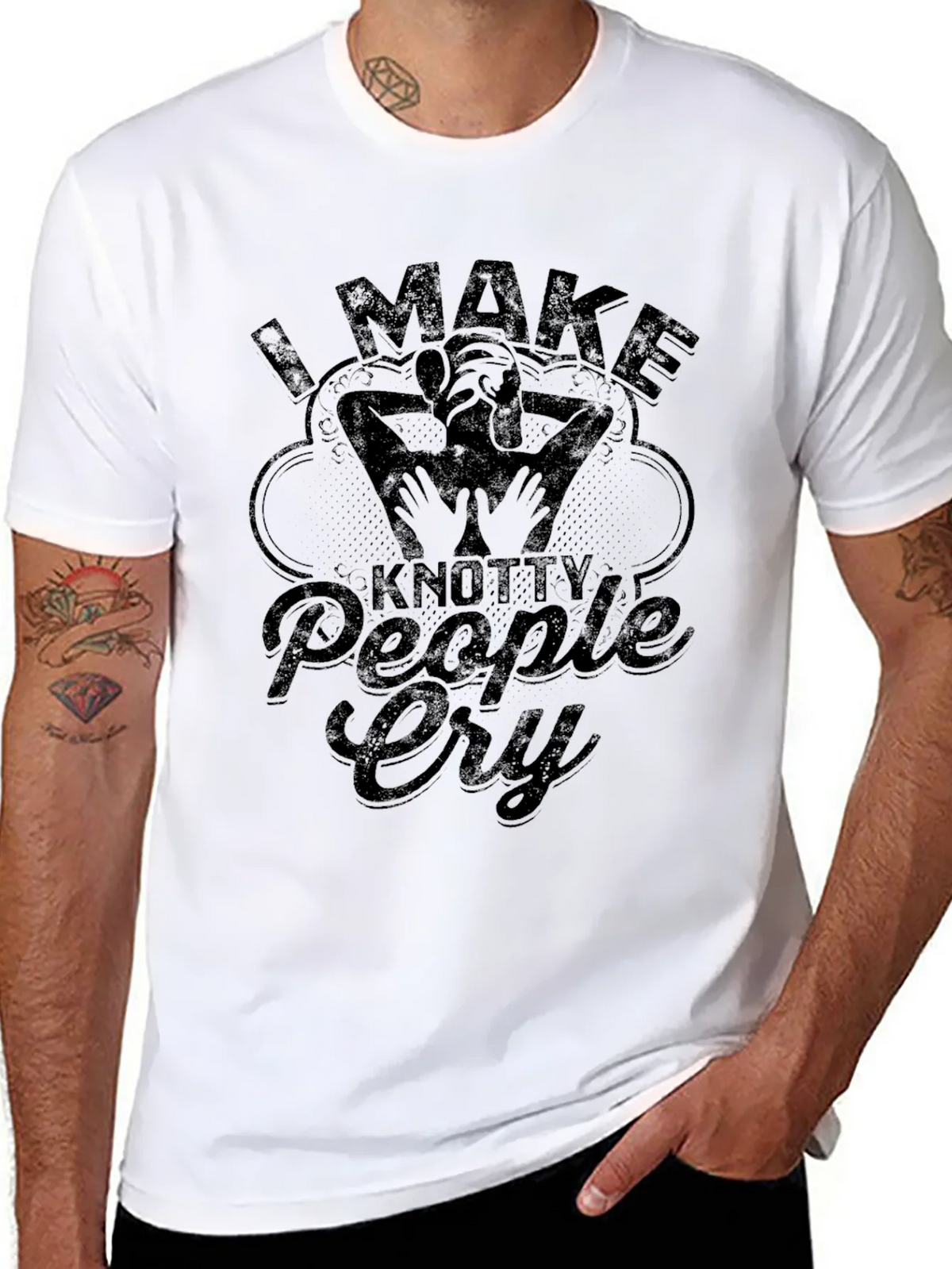 Knotty People Cry Massage Therapist T-Shirt product image 10