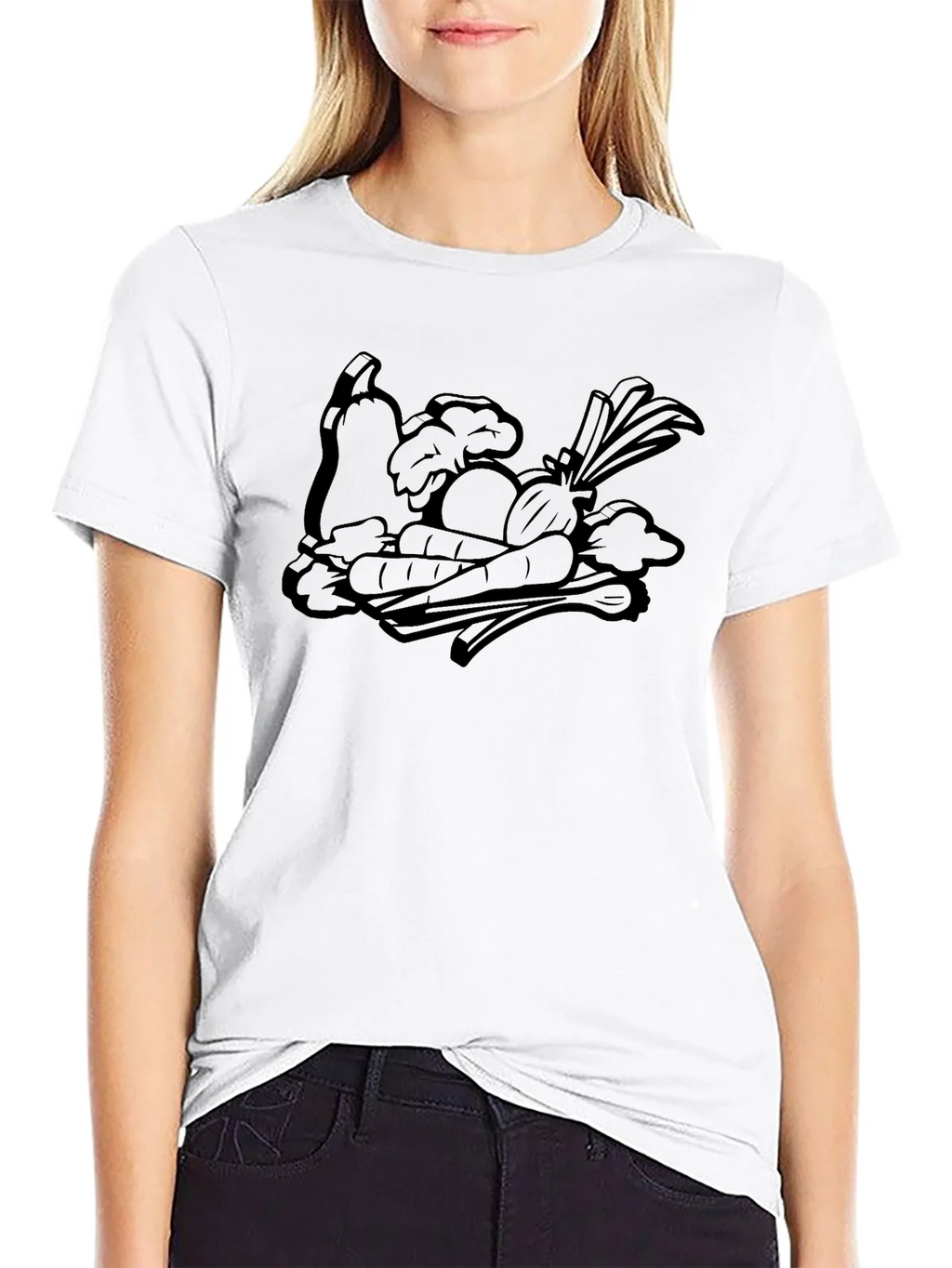 Whimsical Veggie Patch Graphic Tee - Black product image 11