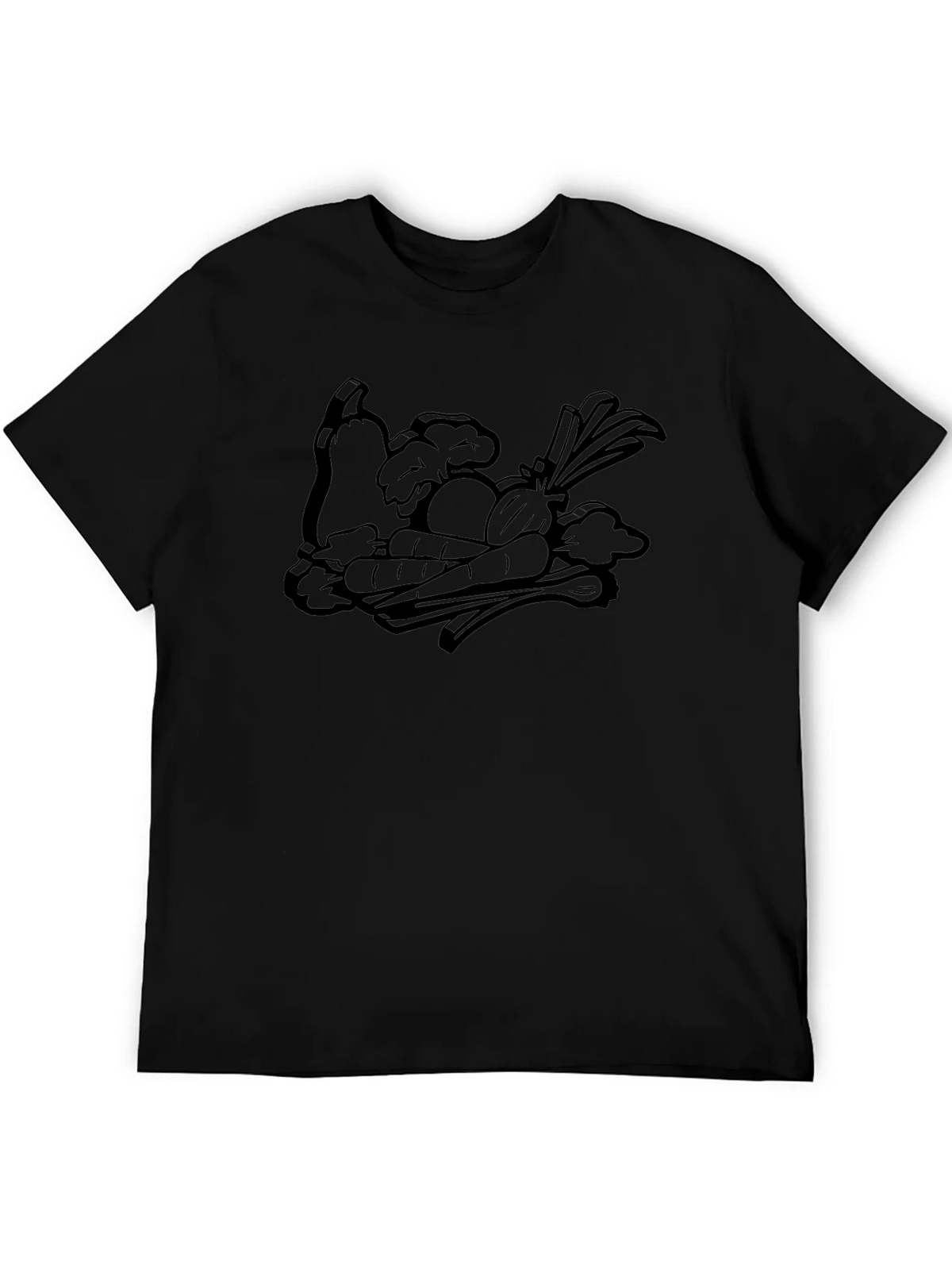 Whimsical Veggie Patch Graphic Tee - Black product image 8