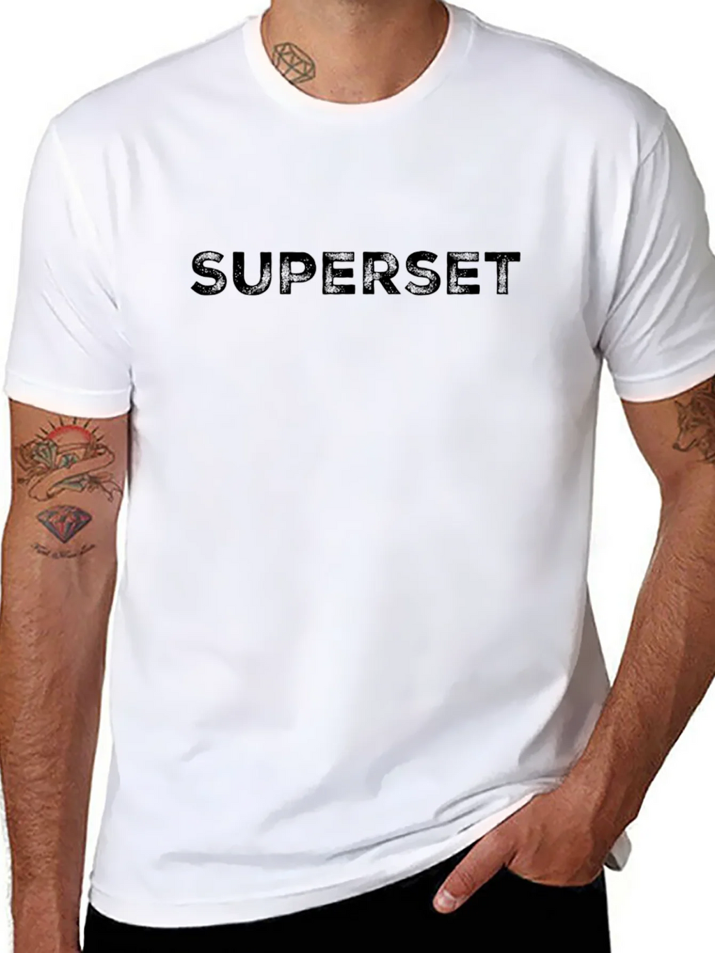SUPerset T-Shirt - Black Cotton Casual Tee product image 10