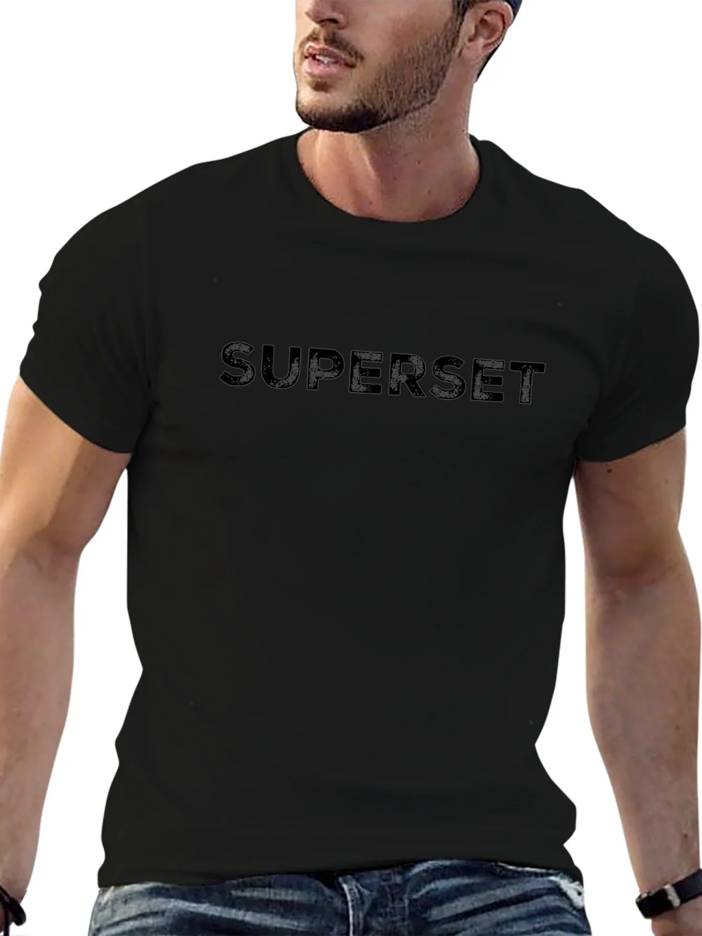 SUPerset T-Shirt - Black Cotton Casual Tee product image 9