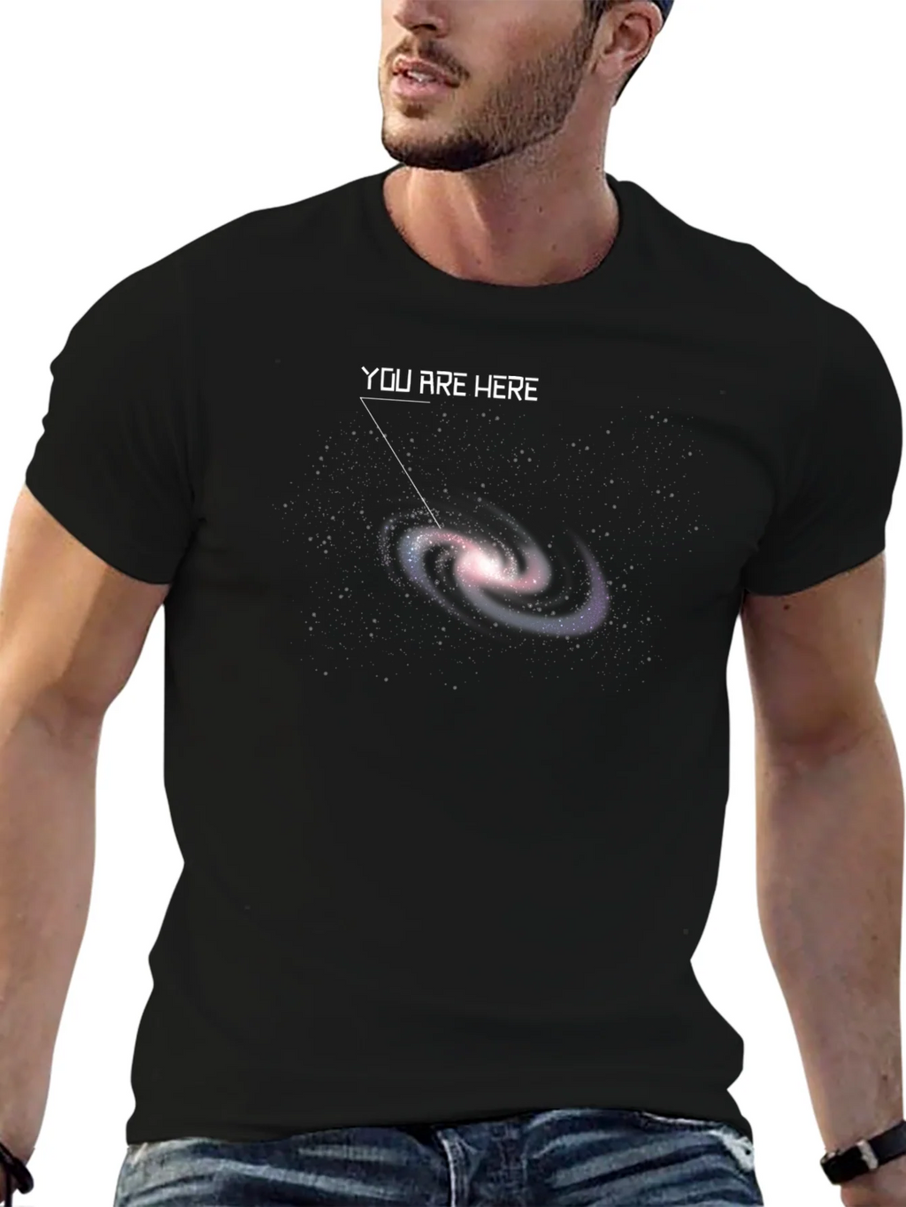 You Are Here Galaxy Graphic T-Shirt - Black product image 9