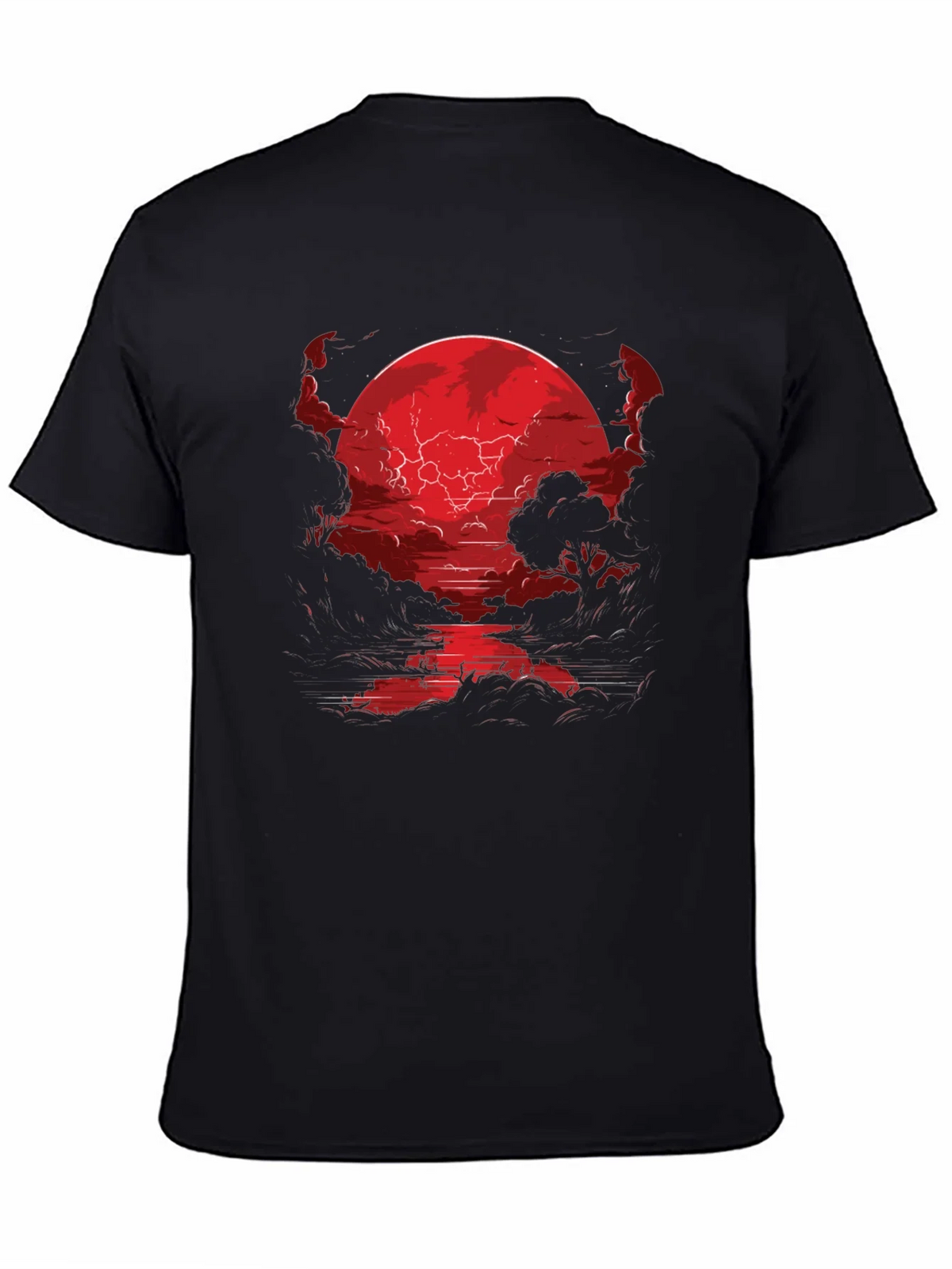 Crimson Moon River Graphic Tee - Dark Fantasy Shirt product image 7