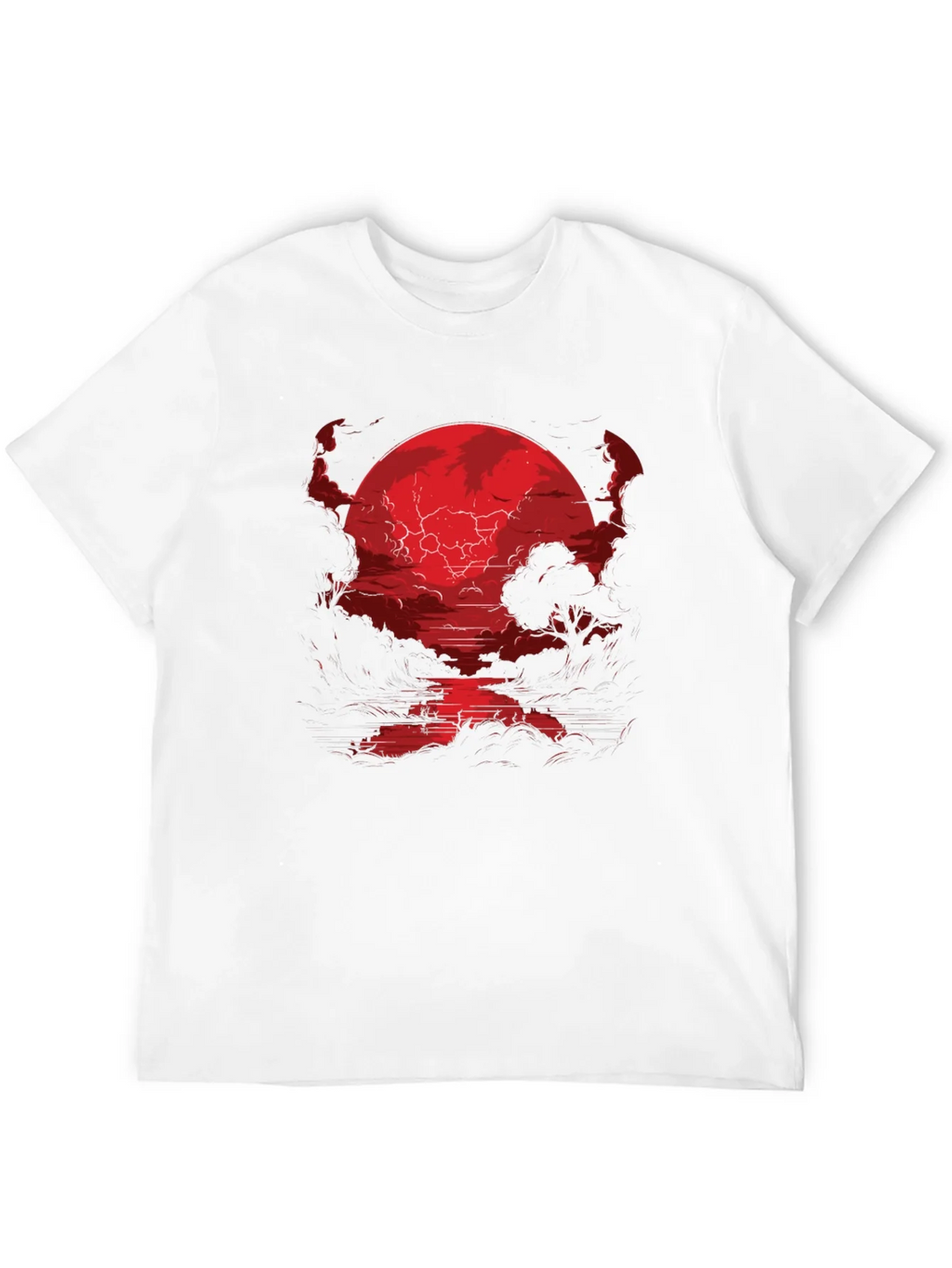 Crimson Moon River Graphic Tee - Dark Fantasy Shirt product image 3