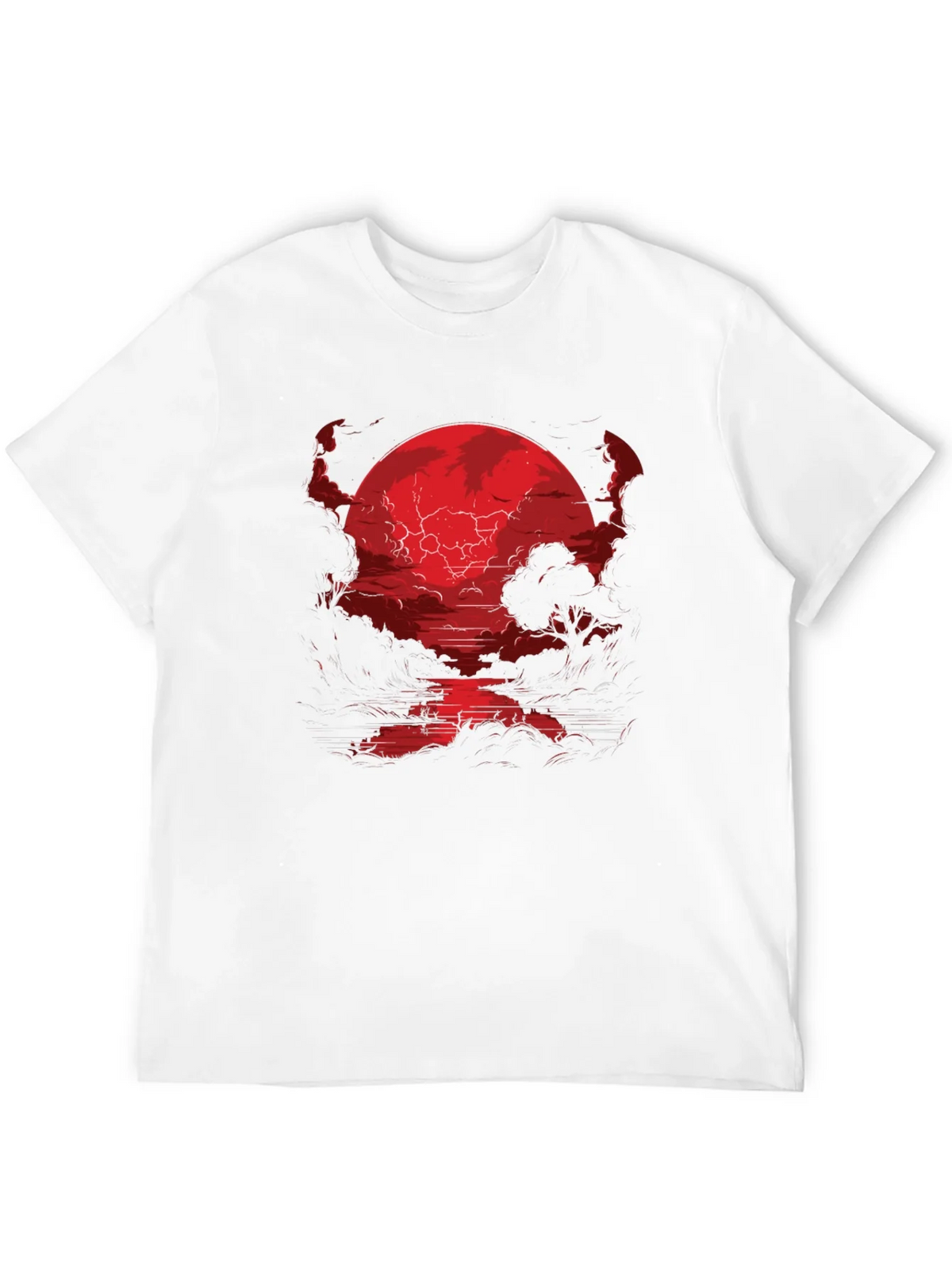 Crimson Moon River Graphic Tee - Dark Fantasy Shirt product image 3