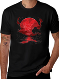 Crimson Moon River Graphic Tee - Dark Fantasy Shirt product image 1