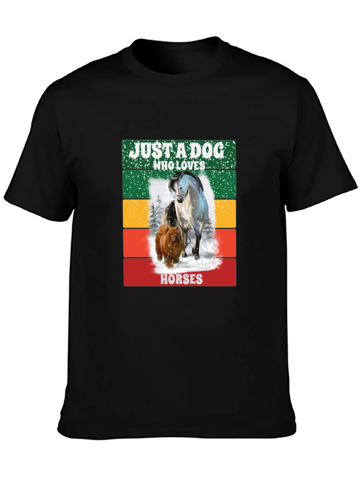 Dog & Horse Lover Tee - Just a Who Loves Horses product image 6