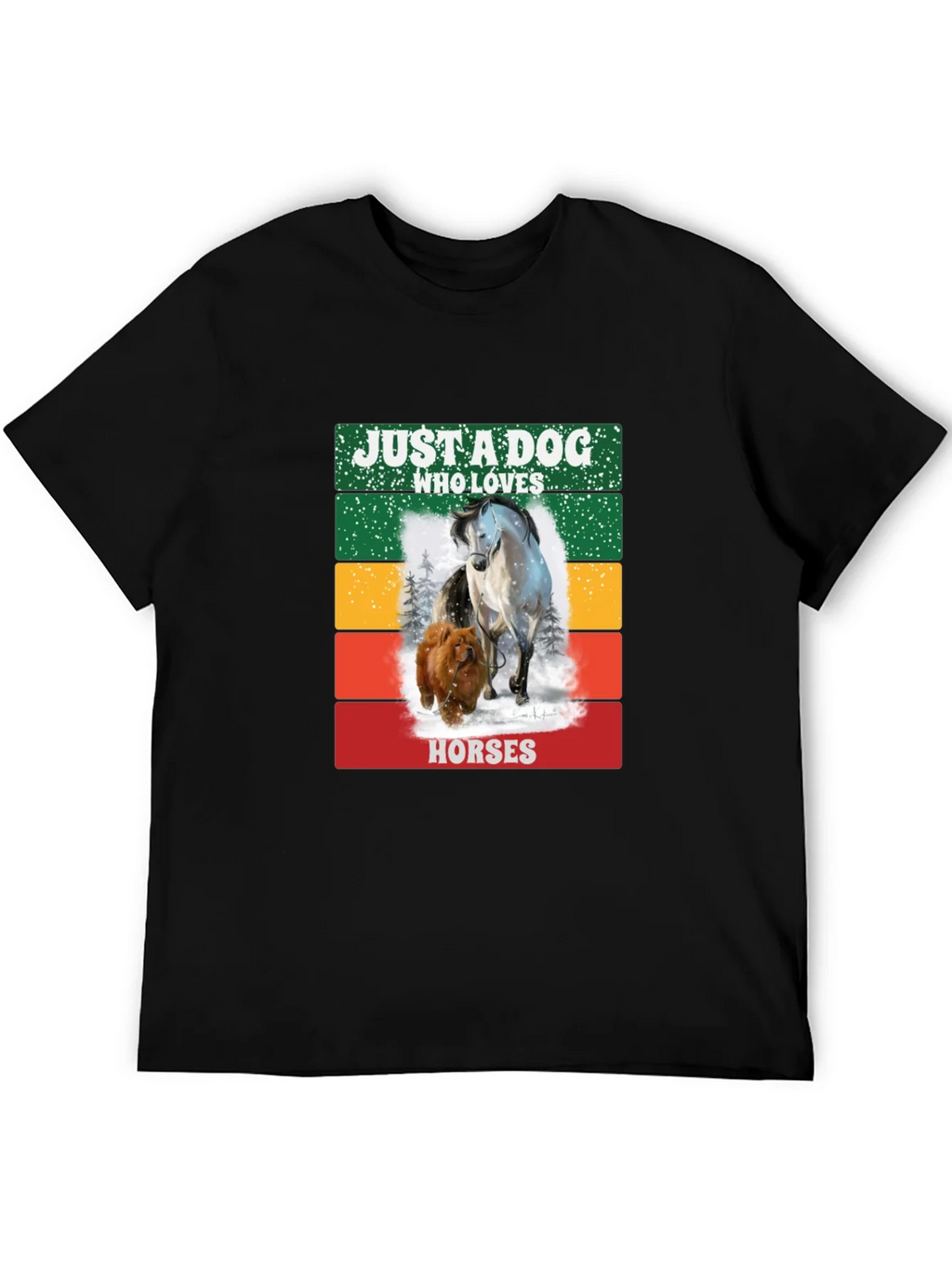 Dog & Horse Lover Tee - Just a Who Loves Horses product image 8