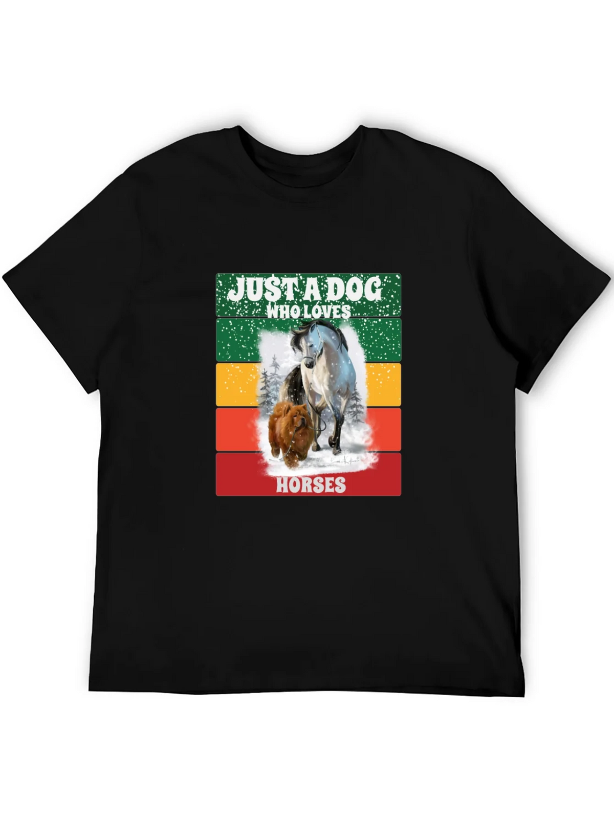 Dog & Horse Lover Tee - Just a Who Loves Horses product image 8