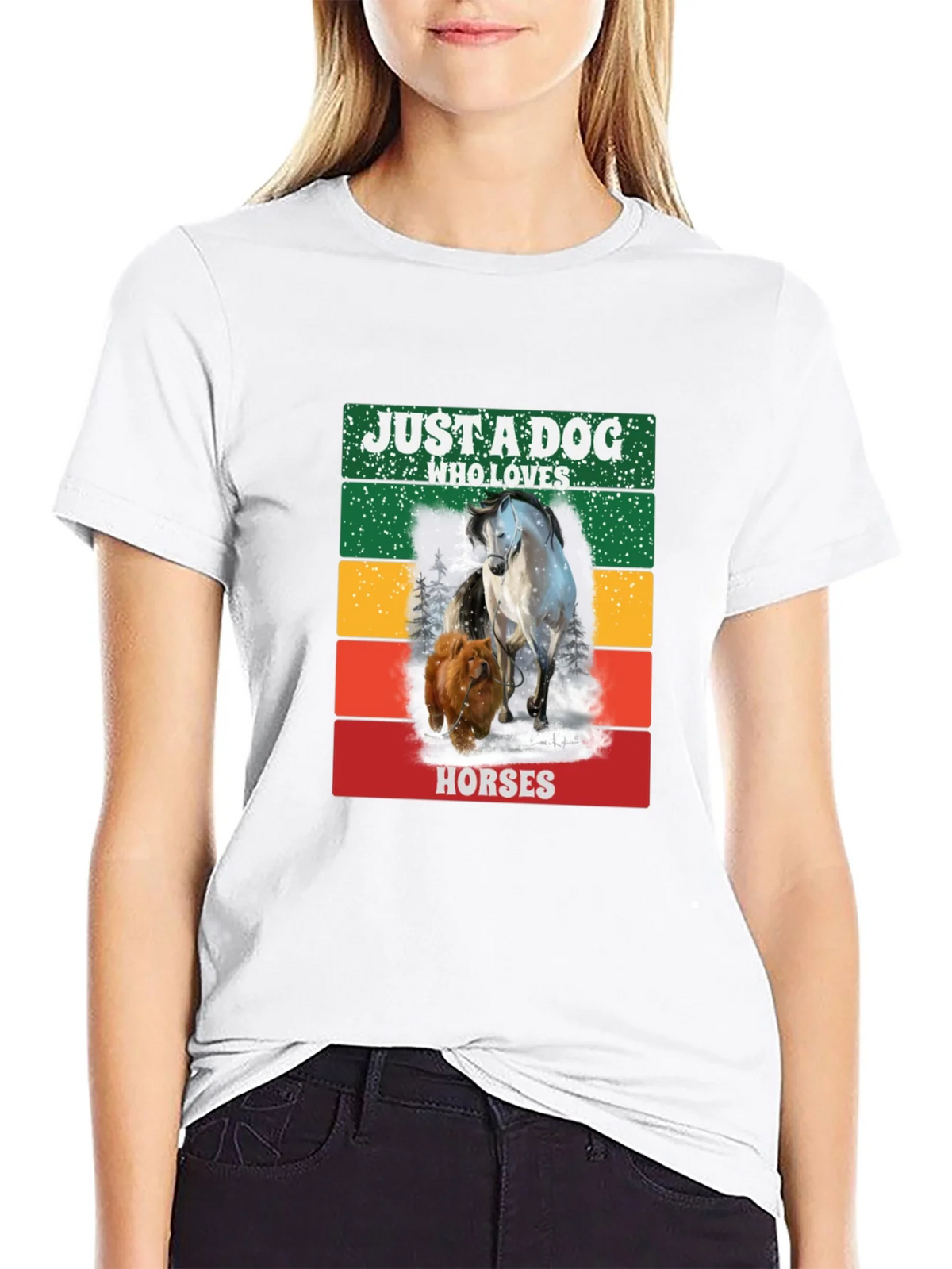 Dog & Horse Lover Tee - Just a Who Loves Horses product image 11