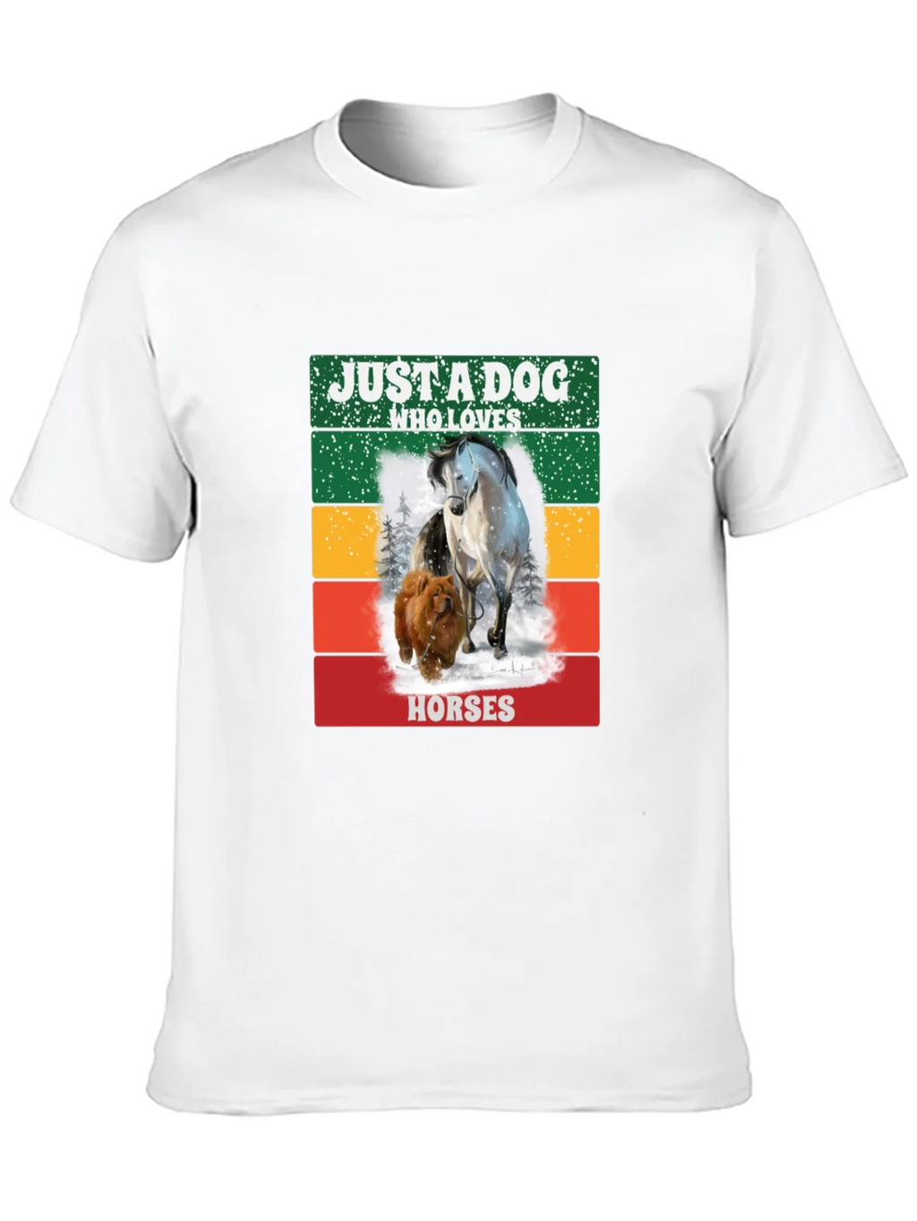 Dog & Horse Lover Tee - Just a Who Loves Horses product image 12