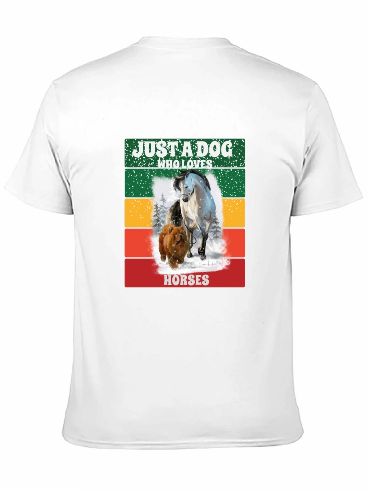 Dog & Horse Lover Tee - Just a Who Loves Horses product image 2