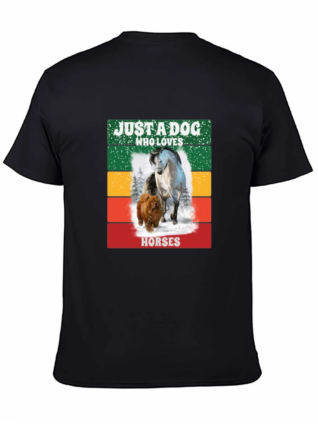 Dog & Horse Lover Tee - Just a Who Loves Horses product image 7