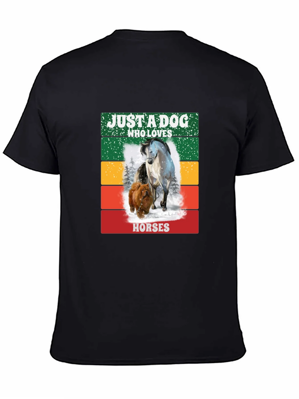 Dog & Horse Lover Tee - Just a Who Loves Horses product image 7