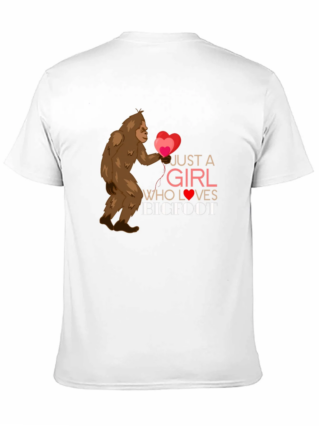 Girl Loves Bigfoot Graphic Tee - Heart Balloons Soft Fabric product image 2
