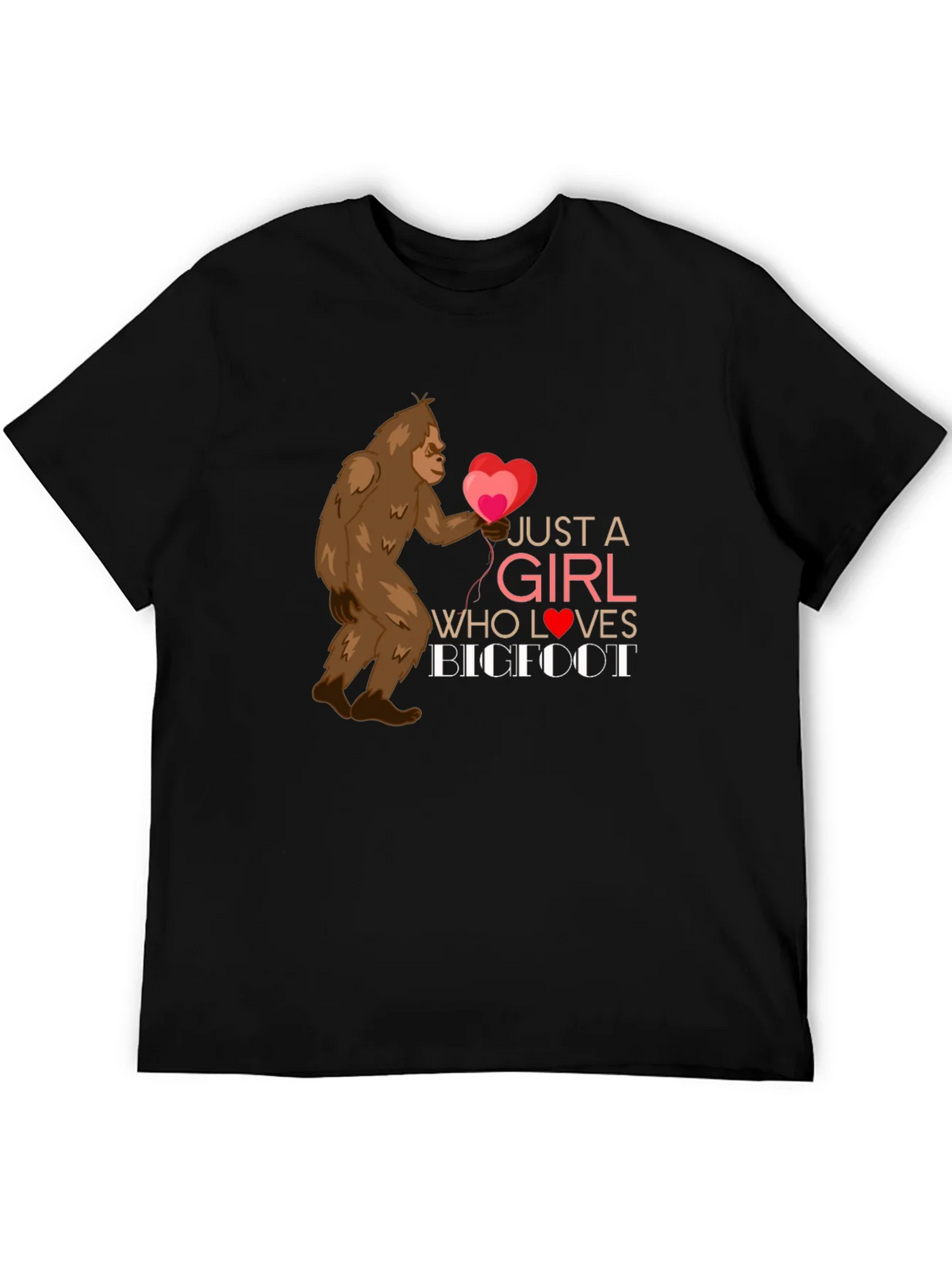 Girl Loves Bigfoot Graphic Tee - Heart Balloons Soft Fabric product image 8